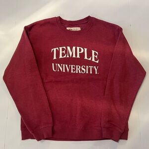 Women's Temple University Crewneck, Redshirt Size Medium